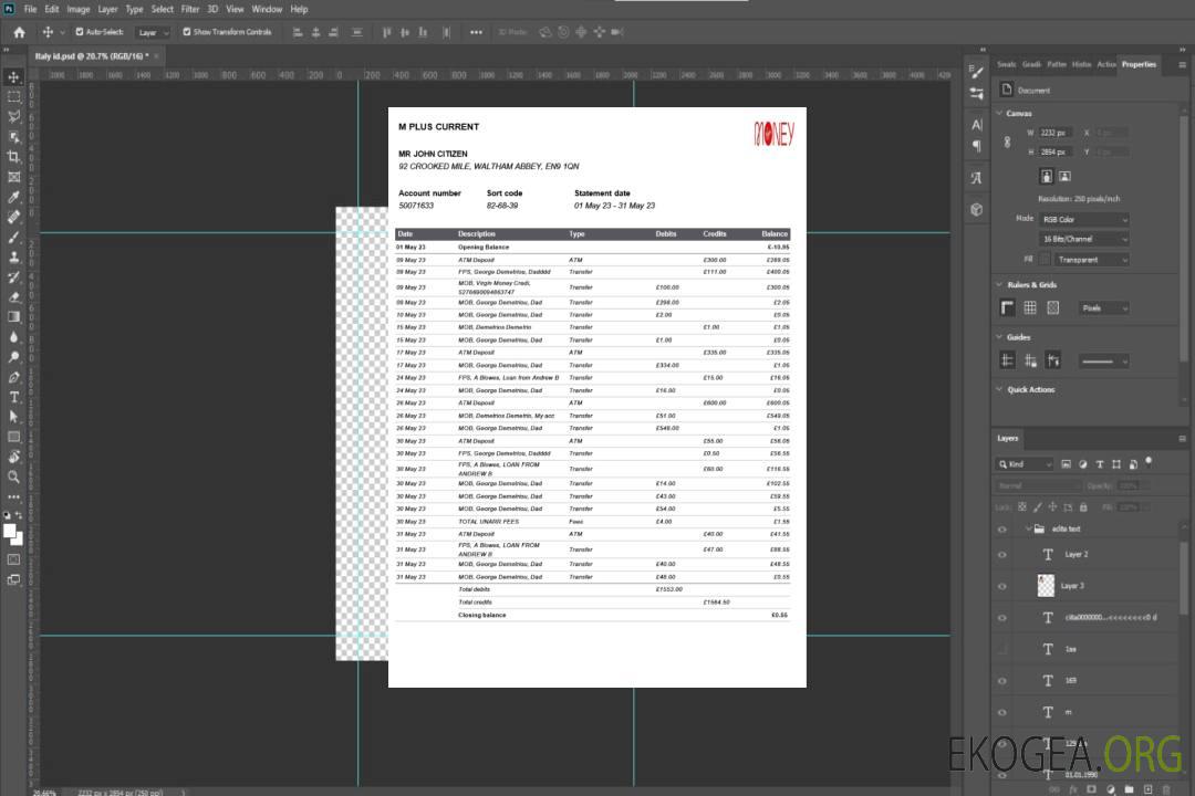 Royaume-Uni M Plus Modèle Word et PDF de relevé bancaire actuel template Royaume-Uni M Plus Modèle Word et PDF de relevé bancaire actuel template